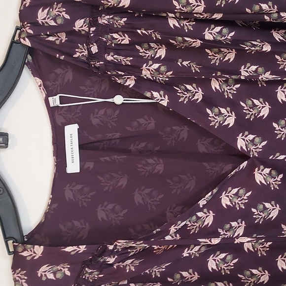 Rebecca Taylor Floral V Neck Top - Picture 8 of 12